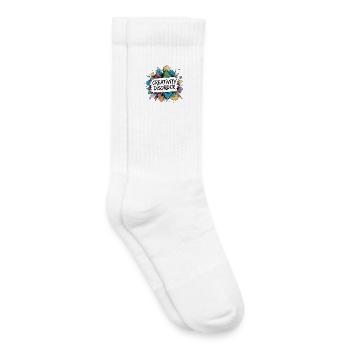 Trouble de la créativité – Chaos artistique - Chaussettes de tennis bio enfant - blanc - Droite