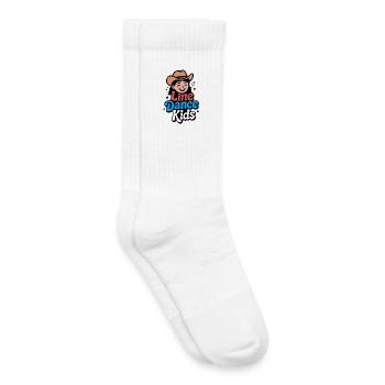 Line Dance Kids Cowboy Hut Girl - Kids Tennis Socks - white - Right