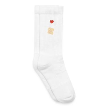 J'aime Focaccia - Chaussettes de tennis bio enfant - blanc - Droite