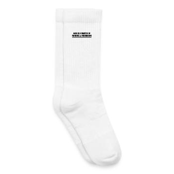 Pêcheur : Maître de la patience et de la persuasion - Chaussettes de tennis bio enfant - blanc - Droite
