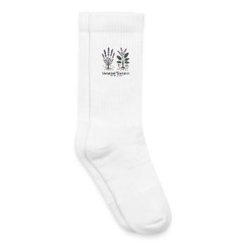 Lavendel & Salbei - Botanische Heilkräuter - Kinder Tennissocken - Weiß - Rechts
