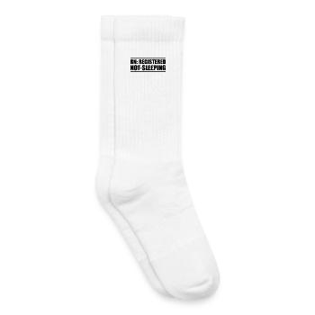 Infirmière : Enregistrée, ne dort jamais - Chaussettes de tennis bio enfant - blanc - Droite