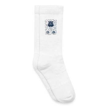 Hippopotame réfrigéré dans l’eau - Chaussettes de tennis bio enfant - blanc - Droite