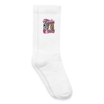 Reine du 51e anniversaire - Chaussettes de tennis bio enfant - blanc - Droite