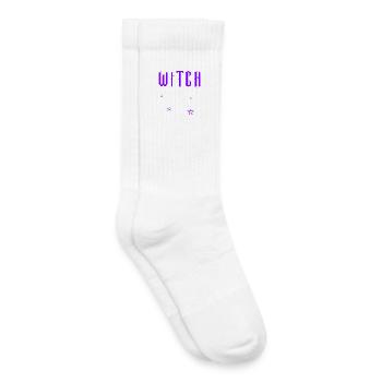 Femme Sorcière Hexe En Contrôle Total D’elle-même - Chaussettes de tennis bio enfant - blanc - Droite