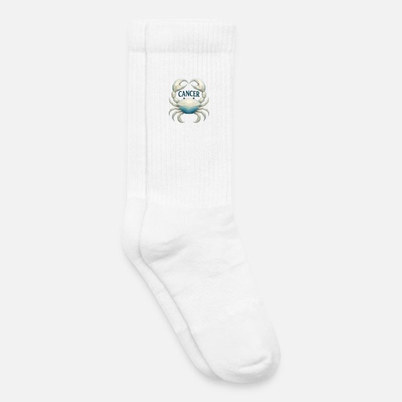 Krebs Sternzeichen - Astrologie - Kinder Tennissocken - Weiß