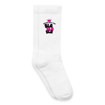 Keine Zeit für Bla Bla  - Kinder Tennissocken - Weiß - Rechts