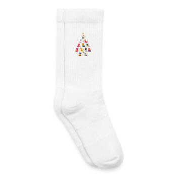 LGBTQ Katzen Weihnachtsbaum Pride Xmas Design - Kinder Tennissocken - Weiß - Rechts