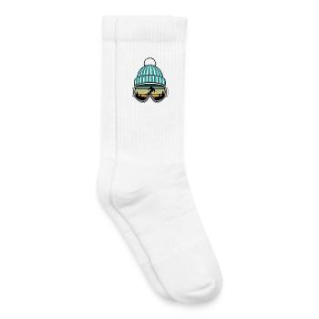 Retro Apres Ski Party Crew Snow Skiing Ski - Kids Tennis Socks - white - Right