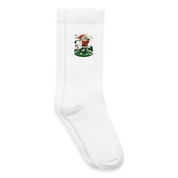 Weihnachtsmann Golfen Weihnachten Spaß Urlaub - Kinder Tennissocken - Weiß - Rechts