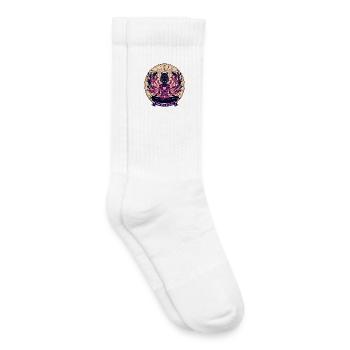 Meine Seele Schnurrt - Mystische Katze - Kinder Tennissocken - Weiß - Rechts