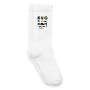Urbex - Exploration Urbaine - Chaussettes de tennis bio enfant - blanc - Droite