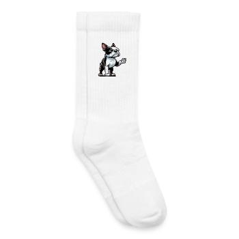 Boston Terrier Propriétaire du Boston Terrier Bosti - Chaussettes de tennis bio enfant - blanc - Droite