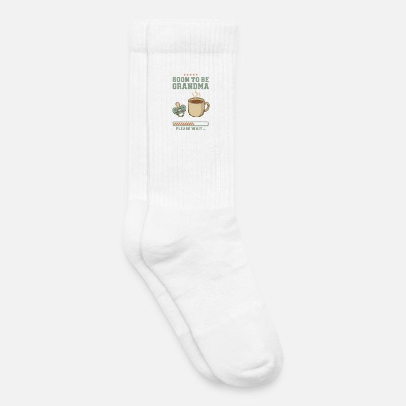 Werdender Oma loading zukünftige Großmutter - Kinder Tennissocken - Weiß