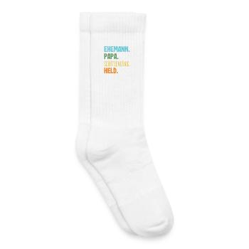 Ehemann Papa Schützenkönig Lustiger Schützenfest - Kinder Tennissocken - Weiß - Rechts