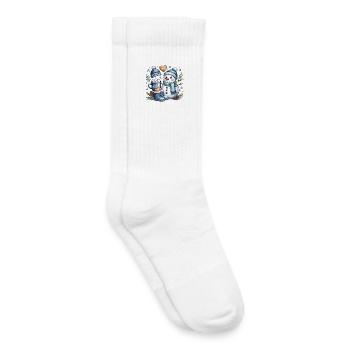 Winter Magic Snowman Cocoa - Kids Tennis Socks - white - Right