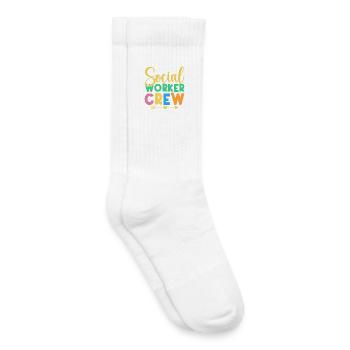 Social Worker Quota Crew Social Work - Kids Tennis Socks - white - Right