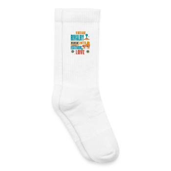 Fratrie Rivalité Frère Soeur - Chaussettes de tennis bio enfant - blanc - Droite