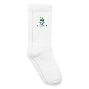 Eco Plant in Basket Logo - Kids Tennis Socks - white - Right