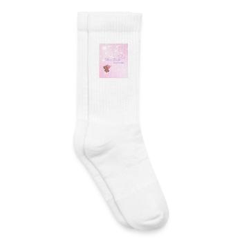 Brillez fort – Soyez votre propre lumière - Chaussettes de tennis bio enfant - blanc - Droite