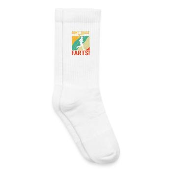 Course Ne faites pas confiance à vos marathoniens de pets - Chaussettes de tennis bio enfant - blanc - Droite