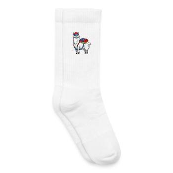 Plaisir de la promotion 2026 des enfants de la rentrée scolaire de Llama - Chaussettes de tennis bio enfant - blanc - Droite
