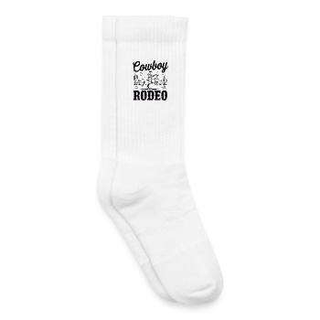 Rodéo de cow-boy – Western vintage - Chaussettes de tennis bio enfant - blanc - Droite