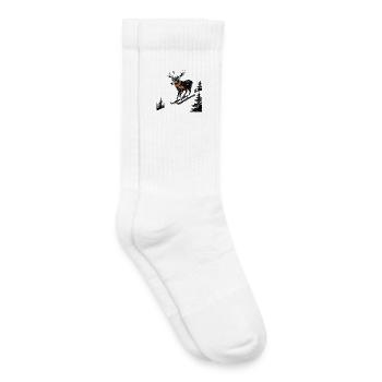 Slopes Moose - Kids Tennis Socks - white - Right