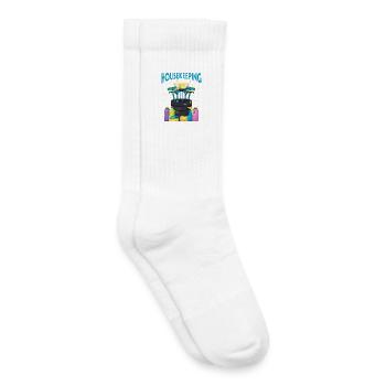 Équipe de nettoyage Motif Entretien ménager - Chaussettes de tennis bio enfant - blanc - Droite
