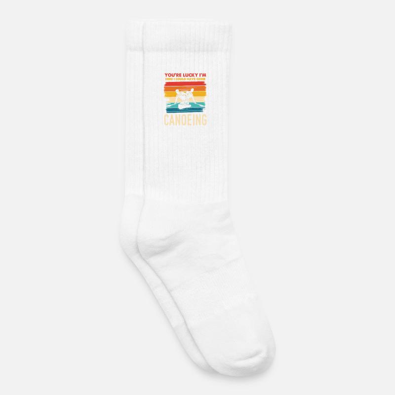Kanu Spruch Regenbogen Stil - Kinder Tennissocken - Weiß