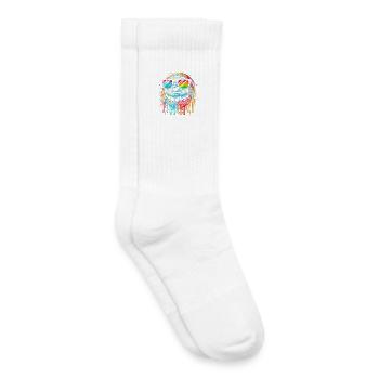 Paresseux Paresseux Art Paresseux Fan Paresseux - Chaussettes de tennis bio enfant - blanc - Droite