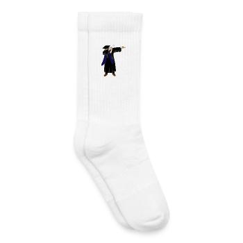 Dabbing Graduation Class 2026 Navy Blue Uniform - Kids Tennis Socks - white - Right