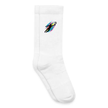 Neon Torwart Flug, Fußballfan Geschenk, bunt - Kinder Tennissocken - Weiß - Rechts