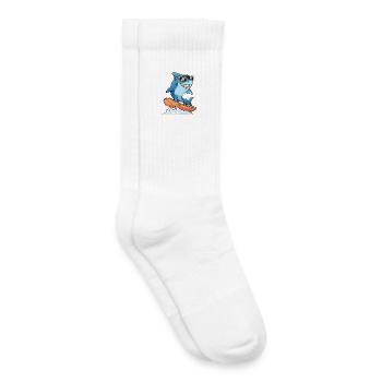 Surferhai Mit Sonnenbrille Sommerurlaub - Kinder Tennissocken - Weiß - Rechts