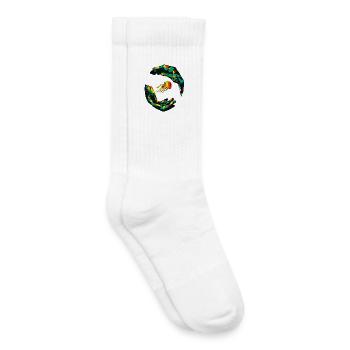 Anneau géométrique de méduses - Chaussettes de tennis bio enfant - blanc - Droite