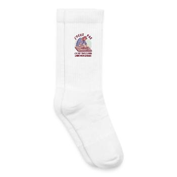 J’peux Pas J’ai Garage Humour Bricolage - Chaussettes de tennis bio enfant - blanc - Droite