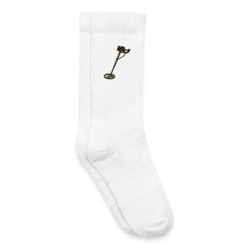 Aventure de chasse au trésor au détecteur de métaux - Chaussettes de tennis bio enfant - blanc - Droite