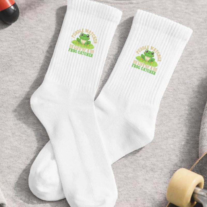 Frog Catcher Puddle Watcher Frog Kids Tennis Socks