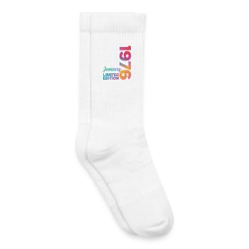 Birthday January 1976 Born In January Gift - Kids Tennis Socks - white - Right