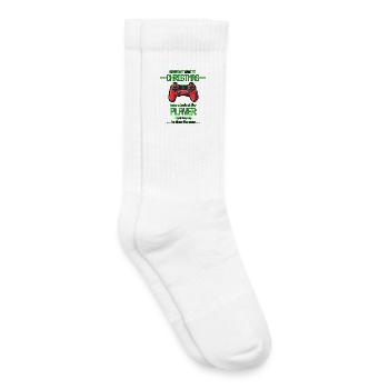 Joueur de Noël - Chaussettes de tennis bio enfant - blanc - Droite