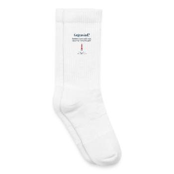 Vent? Parfait – Passons à l’autre ! - Chaussettes de tennis bio enfant - blanc - Droite