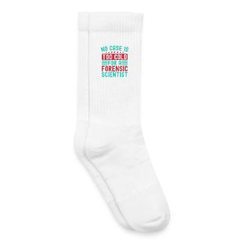 Majeure en sciences forensiques Aucun cas n’est trop froid - Chaussettes de tennis bio enfant - blanc - Droite