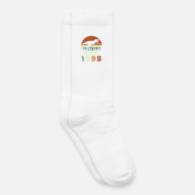 awsome_since_dinaseur_1995 - Kinder Tennissocken - Weiß
