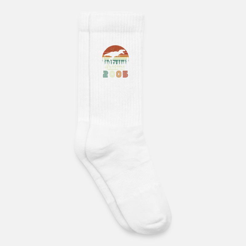 awsome_since_dinaseur_2005 - Kinder Tennissocken - Weiß