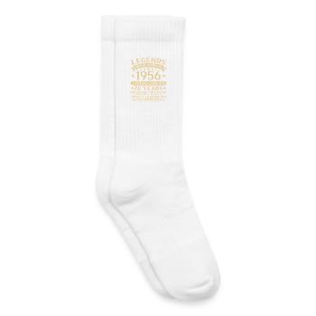 Vintage 1956 Vintage Born 70th Birthday - Kids Tennis Socks - white - Right