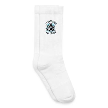 J’ai peur des femmes Bootleg de l’an 2000 - Chaussettes de tennis bio enfant - blanc - Droite