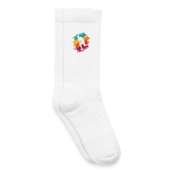 Floorball Player Retro Floorballer Floorball - Kids Tennis Socks - white - Right