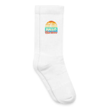Holidays on Usedom Baltic Sea HELLO USEDOM Funny - Kids Tennis Socks - white - Right
