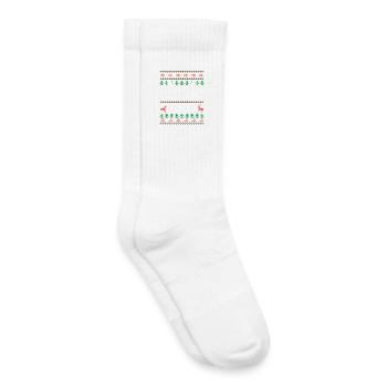 Ugly Christmas Santa Truck Fahrer Weihnachten - Kinder Tennissocken - Weiß - Rechts