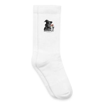 Lustiger Zauberer mit Pizza - Kinder Tennissocken - Weiß - Rechts